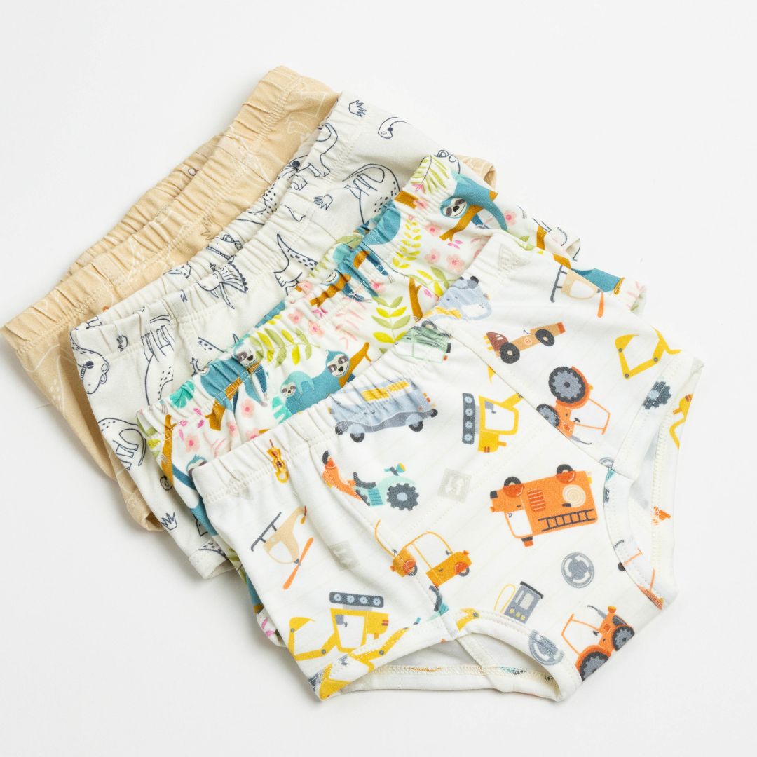 Organic potty training underwear is breathable, non-toxic, and designed for delicate toddler skin