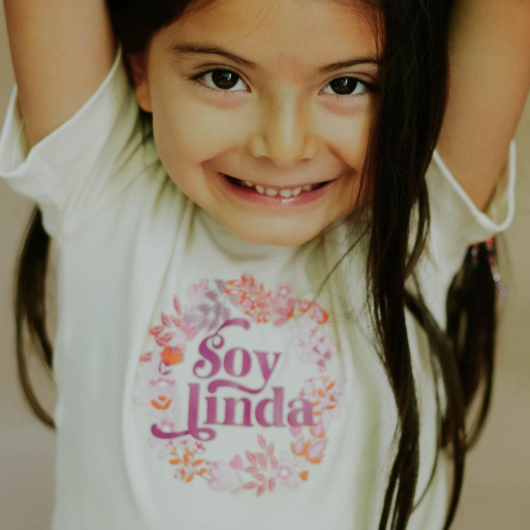 Organic cotton graphic tee Soy Linda Ruby