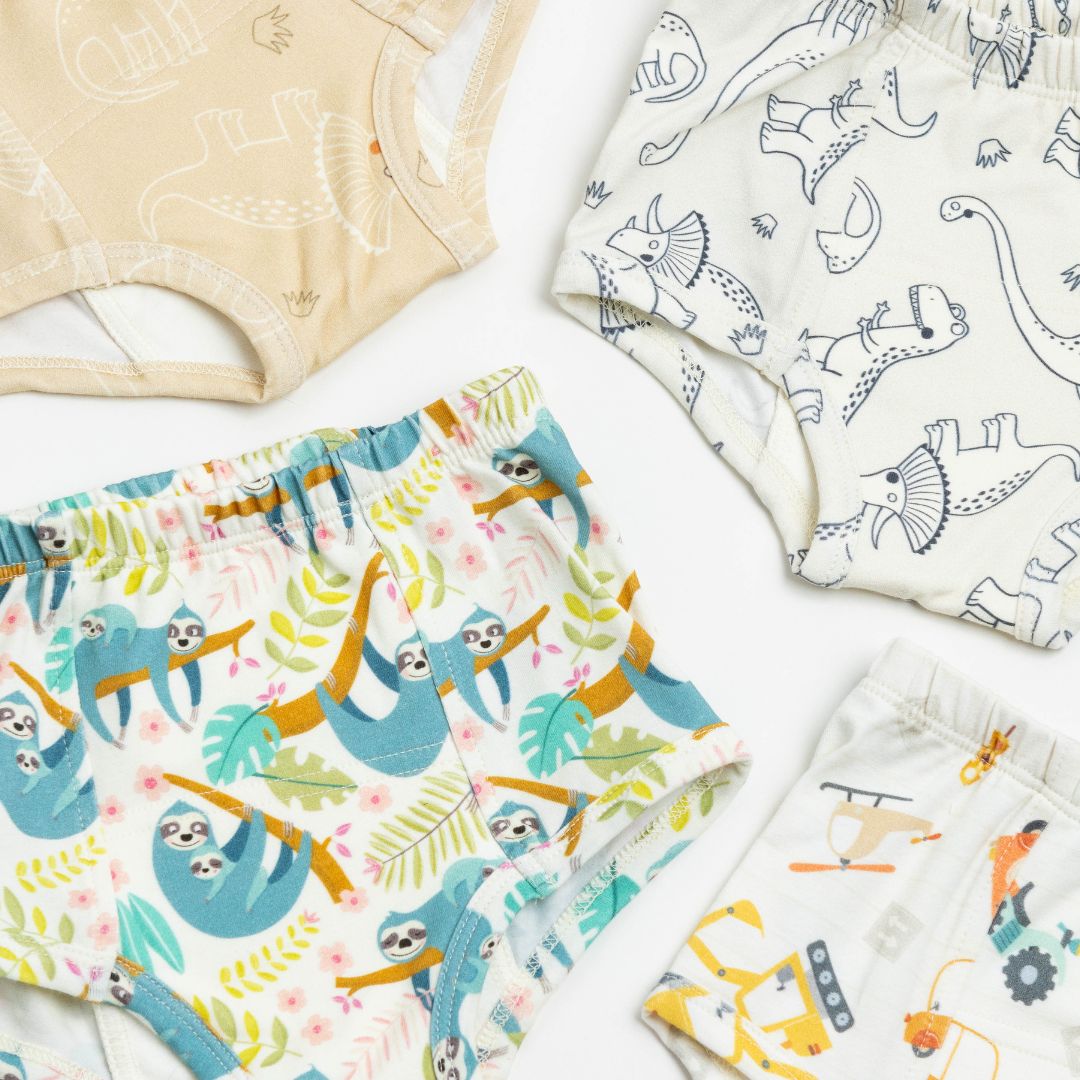 Organic potty training underwear is breathable, non-toxic, and designed for delicate toddler skin