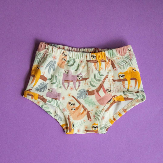 Lilac Sloths Potty Organic Training Underpants